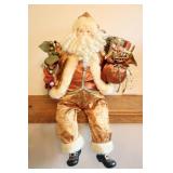 Holiday DeCor Father Christmas Santa Gold Copper Tones…