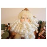 Holiday DeCor Father Christmas Santa Gold Copper Tones…
