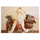 Holiday DeCor Father Christmas Santa Gold Copper Tones…