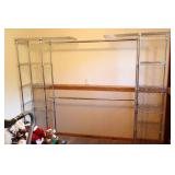 Metal Shelving Unit Adjustable Shelf Heights and Rod Extensions…