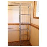 Metal Shelving Unit Adjustable Shelf Heights and Rod Extensions…