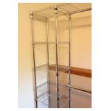 Metal Shelving Unit Adjustable Shelf Heights and Rod Extensions…