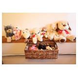 Basket Full of Stuffed Animals