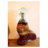 Shonfeld’s Glass Rooster Chicken Pair Infused Decorative Heavy Figurine w/Removable Head