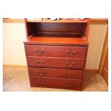 A-America Locking Two-Drawer Wood File Cabinet Bookcase Adjustable Shelving Section…