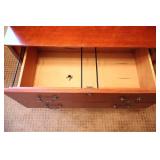 A-America Locking Two-Drawer Wood File Cabinet Bookcase Adjustable Shelving Section…