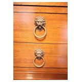 Vintage RWay Tallboy Dresser Six-Drawer Chest on Rollers