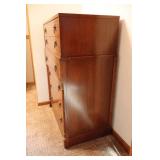 Vintage RWay Tallboy Dresser Six-Drawer Chest on Rollers