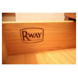 Vintage RWay Tallboy Dresser Six-Drawer Chest on Rollers