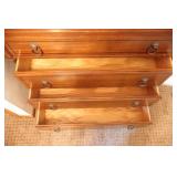 Vintage RWay Tallboy Dresser Six-Drawer Chest on Rollers