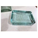 Chunky Green Glass Bath Vanity Decor Accessories