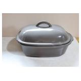 Pampered Chef Taupe 3.1 Quart Stoneware Deep Covered Baker Casserole 1191