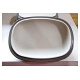 Pampered Chef Taupe 3.1 Quart Stoneware Deep Covered Baker Casserole 1191