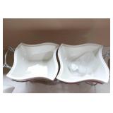 Godinger Ceramic Double Warmer Chafing Dish with Serving Stand