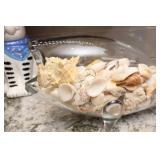 Home Decor…Cat Cookie Jar, Large Shell-Filled Glass Fish
