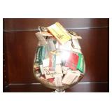 Collectible Vintage Matchbook-Filled Glass Fish Bowl