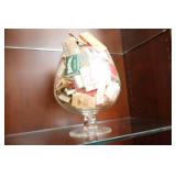 Collectible Vintage Matchbook-Filled Glass Fish Bowl