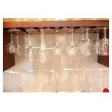 Frosted Art Deco Crystal Stemware Etc