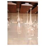 Frosted Art Deco Crystal Stemware Etc