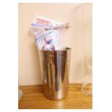 RARE Tall Vintage Hand-Blown Glass Cocktail Pitcher with Stir Stick, Wolford Glass Company Classic Handblown Glass Oil Lamp Etc