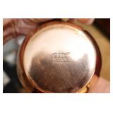 Four-Piece Set Copper Mule Mugs, Glass Tube Vase Cover and Platter