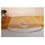 Four-Piece Set Copper Mule Mugs, Glass Tube Vase Cover and Platter