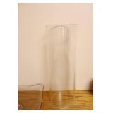 Four-Piece Set Copper Mule Mugs, Glass Tube Vase Cover and Platter