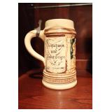 Vintage Breweriana Steins, Mugs, Collectible Glass Jar, Elephant Etc