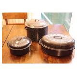 Kitchen Accessories…Graniteware Covered Canner Roaster Handled Oven-Ware…