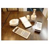 Kitchen Accessories…Pampered Chef Chopper, Guillotine Slicer, Citrus Juicer, Cheese Grater Etc