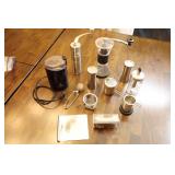 Kitchen Accessories…Stainless Steel Busy Bee Coffee, Birletti Hand Grinder, Salt and Pepper Etc