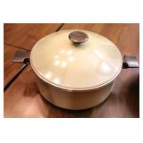 Vintage 5 Qt. Town House By West Bend Yellow Tan Dutch Oven Stainless Steel Pot With Lid, Wok w/Base Etc