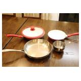 Field’s Cookware Pan, Silicone Lidded  Ceramic(?) Pan Etc