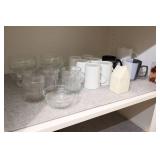 Assorted Glassware, Serving Dishes, Coffee Cups Etc.