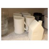 Assorted Glassware, Serving Dishes, Coffee Cups Etc.