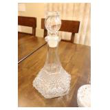 Vintage Wexford By Anchor Hocking Decanter, Covered Butter Dish, Oil Vinegar Bottle, Covered Candy