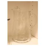 Assorted Glass Storage Containers and Serving Bowls, Milk Glass Mixing Bowl Etc