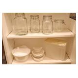 Vintage Hinged Glass Jars Etc