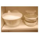 Vintage Hinged Glass Jars Etc