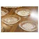 Beautiful Crystal Serving Platter and 5-Piece Set
