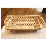 Ceramic Serving Platters, Wicker Bread Bun Basket Etc