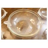 Mikasa Vintage Walther Glass Satin Rose Cake Plate NIB & 4 Fruit Dessert Bowls