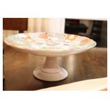 Vintage 1950’s Amari Arita-Style Japanese Fan Pedestal Cake Server, Carrot Cracker Bowl Etc