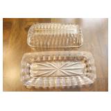 Towel Full Lead Crystal Candle Holders, Covered Butter Dish Etc