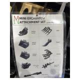 9pc Excavator Attachment Set /