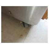 STAINLESS STEEL SERVING CART ON CASTERS