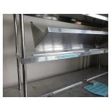 STAINLESS STEEL SERVING CART ON CASTERS