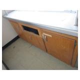 STAINLESS STEEL SERVING CART ON CASTERS