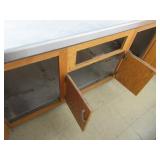 STAINLESS STEEL SERVING CART ON CASTERS
