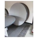ROUND GRAY LAMINATE TABLES